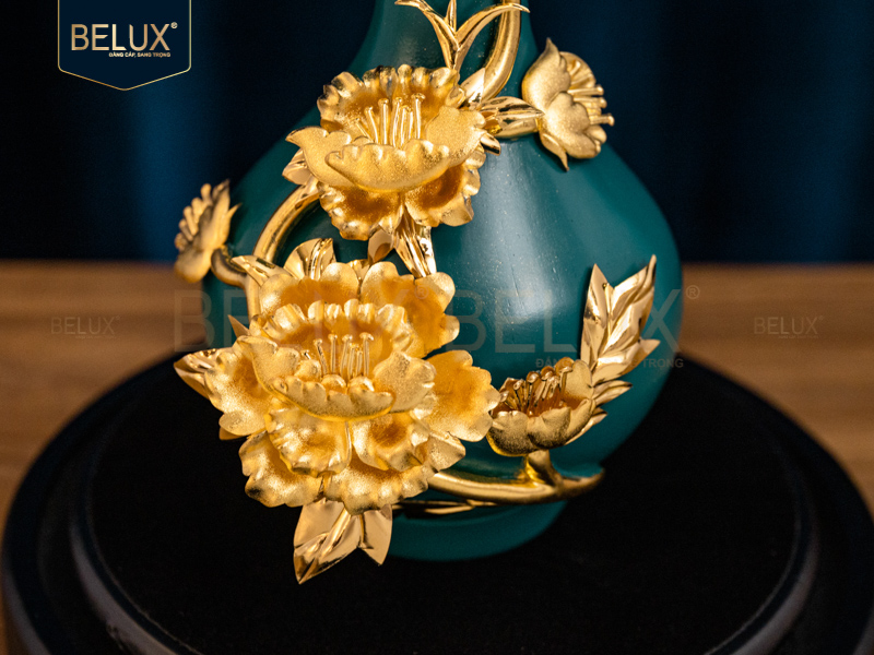 Bình Hút Lộc dát vàng 24k&nbsp;18x24cm